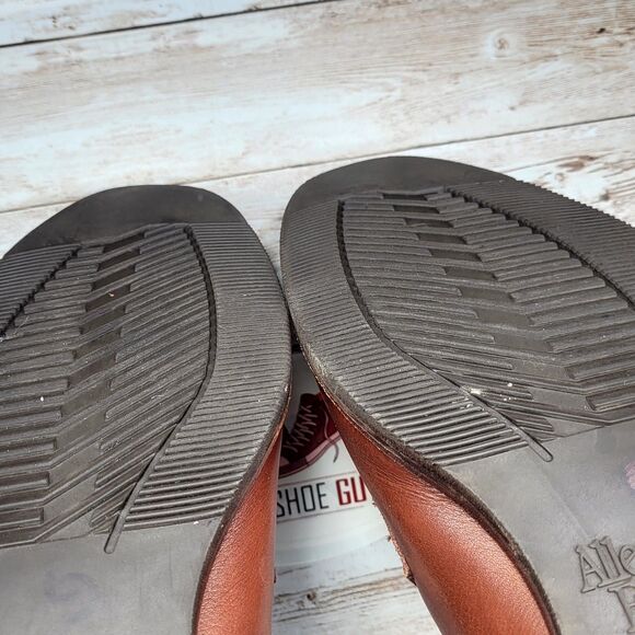 Allen Edmonds Men's Size 9 STOCKBRIDGE Brown Leather Lace Up Derby Shoes - Picture 12 of 16